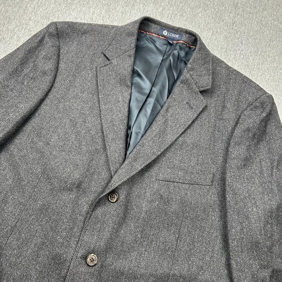 J.CREW Other - JCrew Legacy Sportcoat Moon Blazer‎ Mens 46R Gray Herringbone 3-Button